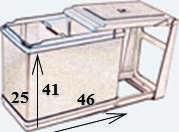 Habillage hygiénique en Aluminium gaufré. Ecologische afvalemmer (afval scheiding).