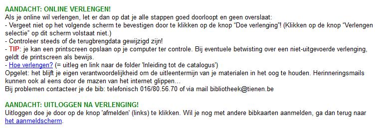 Klik op de knop Doe verlenging.