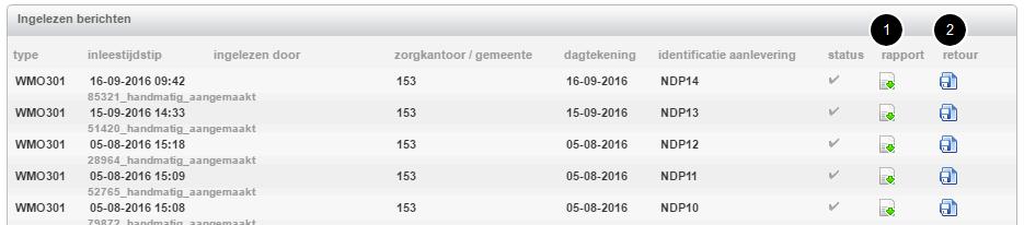 Vervolgens verschijnt een melding dat het bericht is verwerkt. De knop Terug leidt je naar de rapportages over het inlezen van berichten met eventuele foutmeldingen.