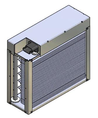 hij produceert een micro-concentratie ozon, ver onder de wettelijke drempel van 100ppb, die een ontkiemend effect op de warmtewisselaar en op de kanalen stroomafwaarts heeft en die niet meer merkbaar