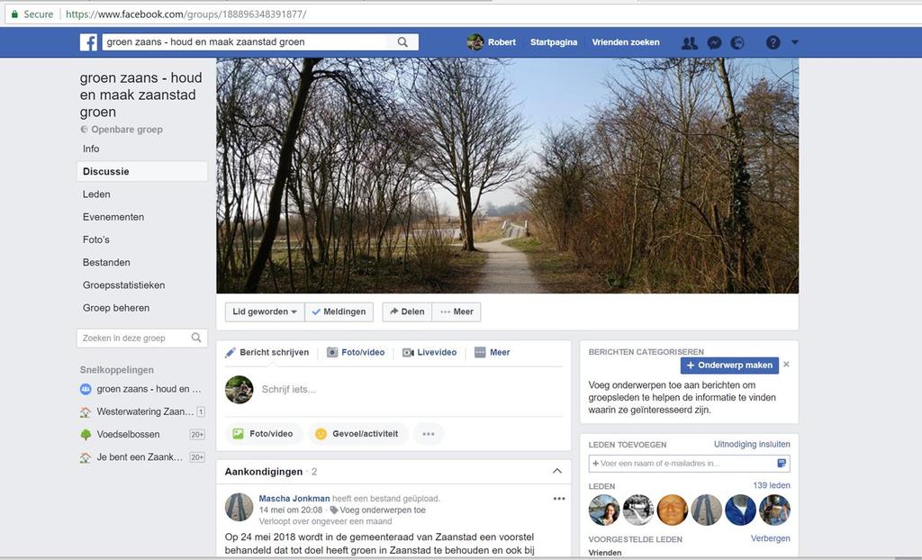Wat is groen zaans Facebookgroep ter bevordering van groen in Zaanstad, begonnen door - Jolanda