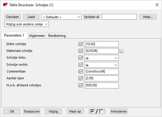 11. Koppel parameter P16 en P17 in de Gebruikerscomponent browser: 12.