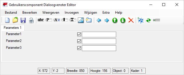 De volgorde, positie en eigenschappen van velden wijzigen Alle eigenschappen van velden, teksten, tabbladen of afbeeldingen kunnen gewijzigd worden.