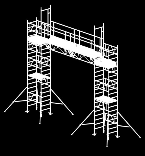 MiTOWER STAIRS Uitbreidingsset voor MiTOWER en MiTOWER PLUS Veilig in een trappenhuis werken Door 1 persoon op te bouwen Stabiel, sterk en