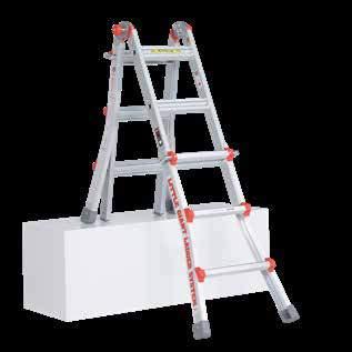 A-stand, rechte ladder, trap-,muur- en steigerstand EN 131 LITTLE GIANT - multifunctionele