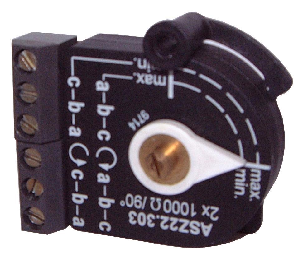 9x apparatenblad N7922 en montage instructie M7922.1 (4 319 9532 0) Potentiometers ASZ ASZxx.