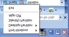 3. Beeldoptimalisatie Titelbalkopties Desktop Partition kan toegankelijk worden gemaakt op de titelbalk van het actieve venster.
