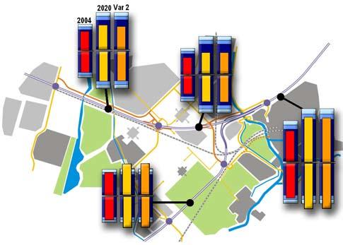 Het knooppunt Gouwe en delen van de A12 functioneren wel anders. De A12 heeft een lagere belastingsgraad van 80% tot 90% tussen de aansluitingen Bleiswijk en Waddinxveen- Zevenhuizen.