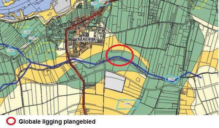 Figuur 5 uitsnede archeologische verwachtingswaardenkaart. In deze gebieden moet bij ontwikkelingen groter dan 1.