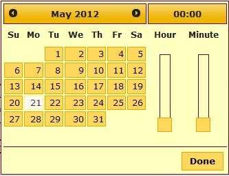 Pagina 17 van 116 3.4.4 Datum selecteren Op de plekken waar een datum gevraagd wordt, kunt u de datumprikker gebruiken.