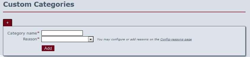 Pagina 56 van 116 13.1.3 Incidents - Possible Incidents - Custom Categories In het submenu Custom Categories kunt u eigen Categorieën toevoegen aan de acht basiscategorieën, beschreven in paragraaf 13.