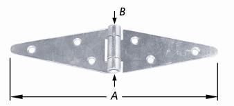 .4 Scharnieren en Paumelles Charnières et Paumelles 069 ubbele aartscharnier, gelijke bladgrootte, licht, vae pen, verzinkt = knoopdiameter = plaatdikte Skincode S = met schroeven Penture double,