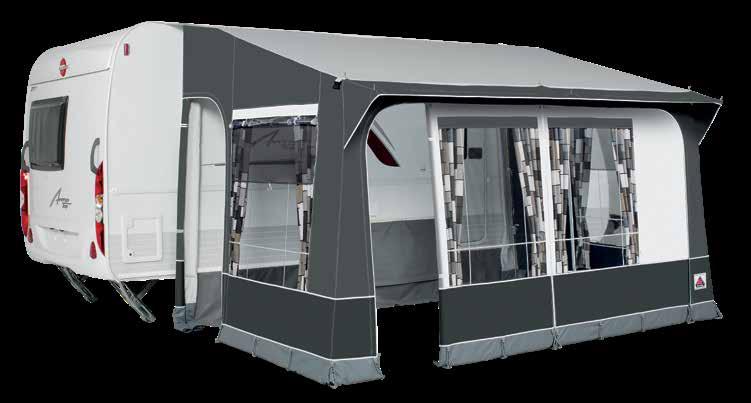 schuimstroken STANDAARD EASY GRIP STAAL FRAME SAFE LOCK SYSTEM 599,- Quattro 380 QUATTRO 225, 275, 380 & 430 Hoogte: geschikt voor caravans met een railhoogte van 235 255 cm Maten: Quattro 225: 225