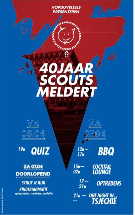 40 jaar Scouts MELDERT!! Op Vrijdag 6/04 organiseren wij een quiz: De slimste Tsjech van Meldert!