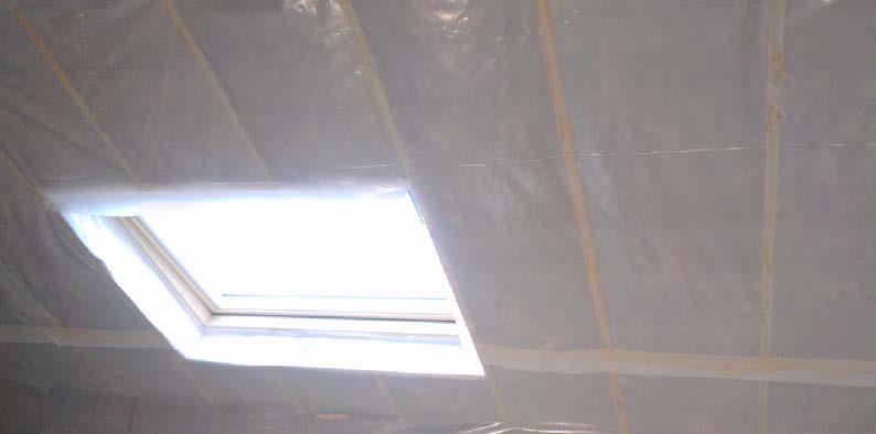 Toepassingen tijdens alle bouwfasen Dak afwerken: binnen Plaatsen van dampschermen Werk sneller en