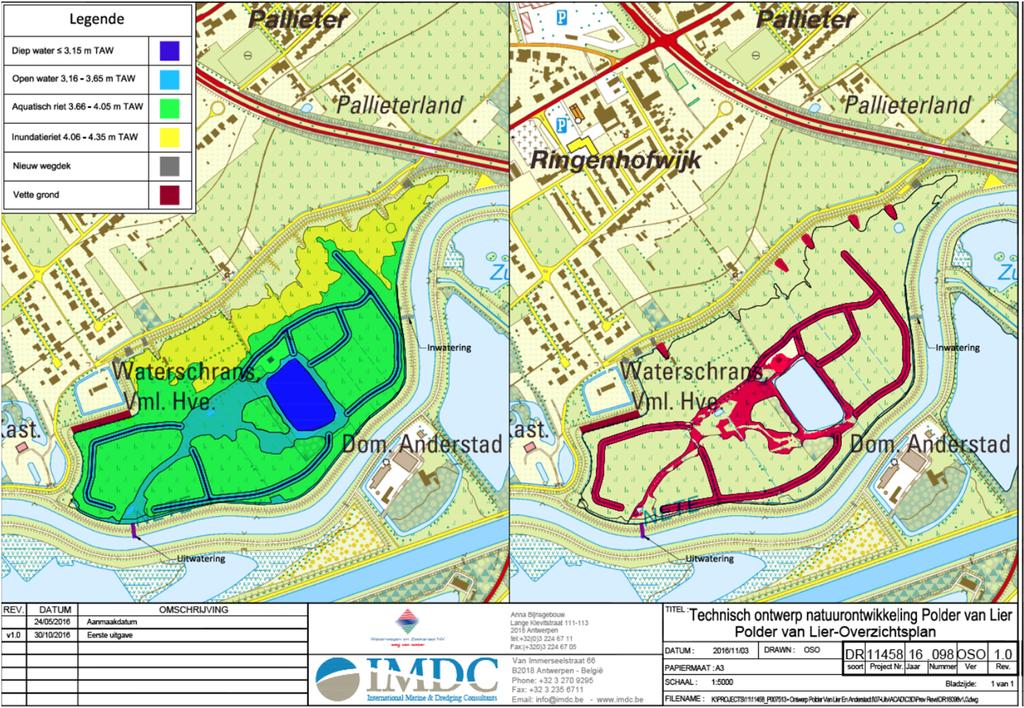 Zone afwaarts Lier Voorontwerp