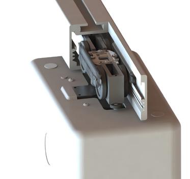 Opladen via eindpunt (standaardversie voor 50100051 en accessoire voor 50100057) RiseAtlas wordt opgeladen met een oplaadeenheid die is aangesloten op de oplaadkabels via een gelijkstroomaansluiting.