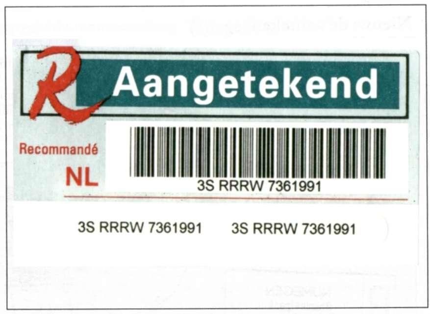 Aangetekende brief, stempel