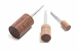 Kemet houten polijstgereedschap Houten cilinders Met 3 mm stift.