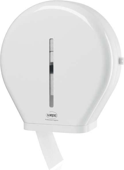 Jumbo-toiletpapierdispenser Universeel twee dispensergroottes die in alle sanitaire ruimtes passen Transparant dankzij het grote zichtvenster is