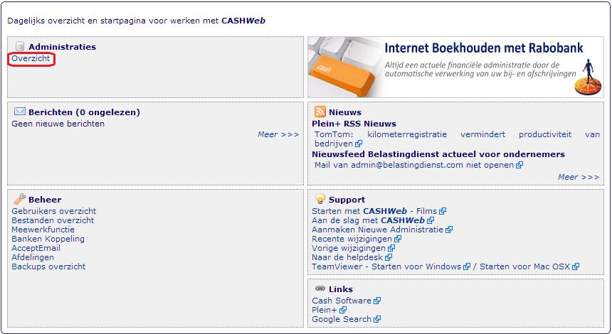 Hoe maakt u een nieuwe administratie aan? Met CASHWeb maakt u eenvoudig zoveel administraties* aan als u wenst. CASH helpt u door al zoveel mogelijk voor u in te vullen.