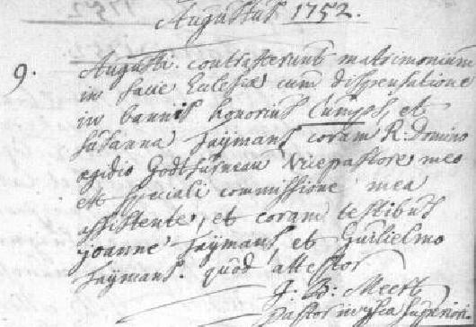 Generatie 8 VIII. SUSANNA TAYMANS ged. Overijse, 16 mei 1730, Geel 19 juli 1799 (1 thermidor VIII; 70 jaar), tr. Overijse 8 aug. 1752 29 HONORIUS KUMPS, ged. Overijse, 8 maart 1714, Overijse, 27 feb.