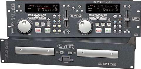 Synq Dubbele CD-Spelers Synq CDX-2 - Zeer betrouwbare dubbele CD/MP3 speler (19 2U + 3U) - Speelt naast traditionele CD s ook MP3-CD s - Tot 4 cue points en 4 naadloze loops per track, met geheugen -