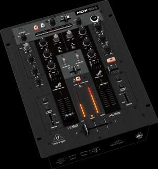 NEW Behringer NOX202 2-kanaals DJ mixer met contact-vrije VCA crossfader, Kill switches, Beat-gesychroniseerde effects,