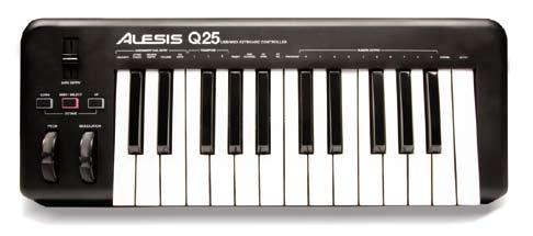 - 25/49 noten keyboard controller voor MIDI hardware en software - Aanslaggevoelige toetsen voor muzikale performance - USB MIDI en traditionele MIDI - Pitch en Modulatie wheels -