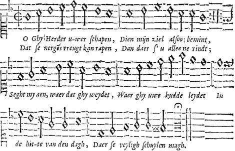 56 Tot wien ik kome nu: 'k Hoop vast en wil geloven, Dat een verslagen hert Van u niet afgeschoven, Maer aengenomen wert. Joh. 6:37. Psal.51:19. 3.