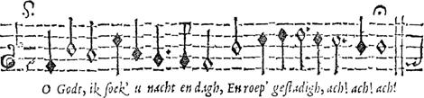 84 O Godt, ik soek' u nacht en dagh, Enroep' gestadigh, ach! ach! ach! Men kan het ook singen op de wijse van Psalm 58. Ghy Raeds-heeren, laes my doch hooren. Of; O Godt, sal ik noch langer klagen. 1.