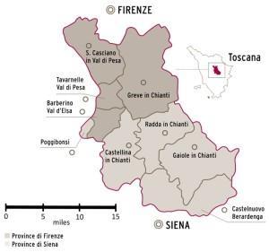 Er heerst algemeen een continentaal klimaat met mediterrane invloeden, warme zomers, gematigde winters en regenachtige lente en herfst. De hoofdstad van de regio is Firenze.