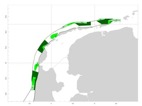 In de Voordelta (Figuur 3-2, gebied C) ligt een bodembeschermingsgebied. In dat gebied mag sinds 2009 niet meer met een boomkor met wekkerkettingen worden gevist.