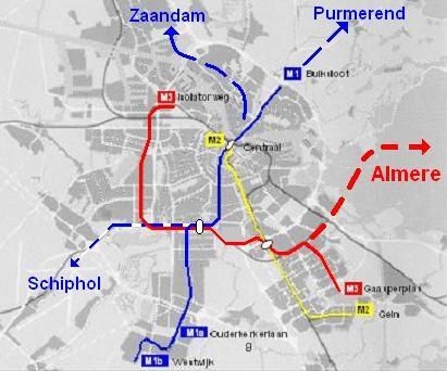 5. Almere: in de planstudie OV Schiphol Amsterdam Almere Lelystad is de aanleg van een metroverbinding in studie genomen.