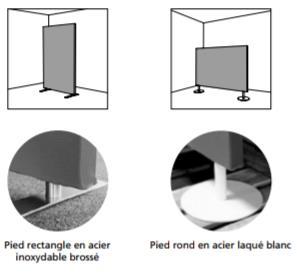 mm, in geborsteld roestvrij staal of wit gelakt staal [te specificeren] Ronde met