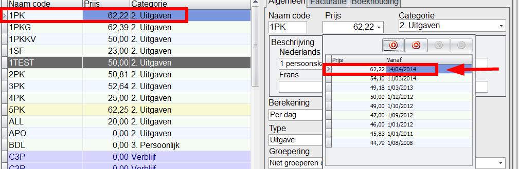 codes gelijktijdig te indexeren. Vb. dagprijzen.