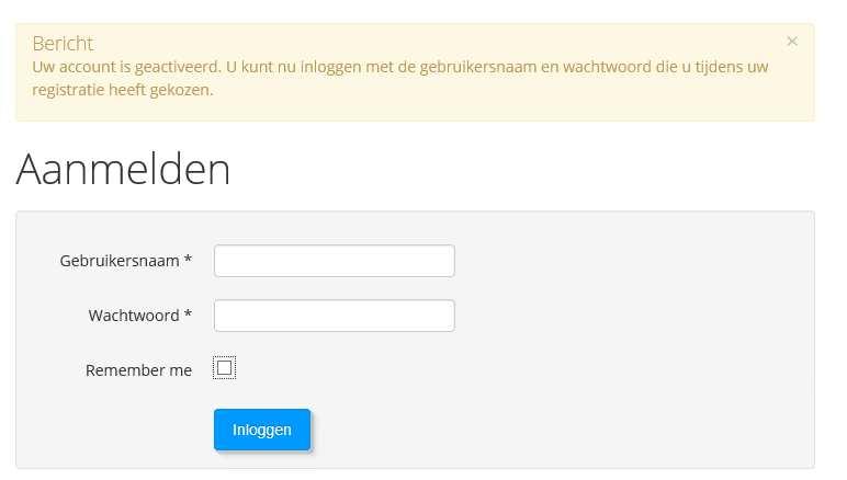 Hier kan u zich vervolgens voor de eerste maal aanmelden.