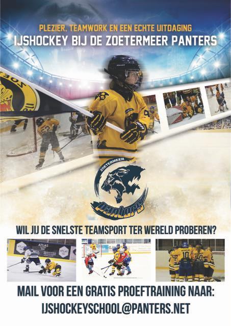 IJshockey Zoetermeer Panters IJshockey bij de Zoetermeer Panters en iedereen mag een training gratis meedoen!