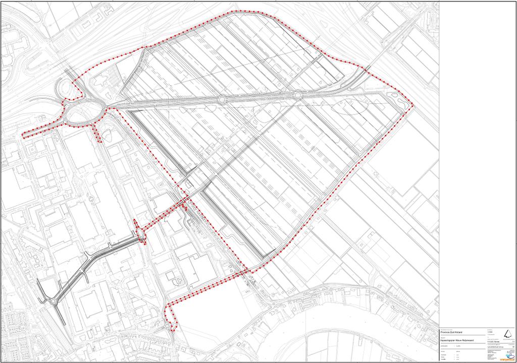 Afbeelding 1 Plangebied Nieuw Reijerwaard (rood omlijnd).