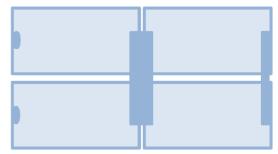 PRESTO S-W COMBINATIE BENCH INSPRINGENDE WANG Presto S-W combinatie DUO met inspringende wang De wang heeft een diepte van 168 cm bij bladen 80 cm diep en 188 cm bij bladen 90 cm diep, de dikte van