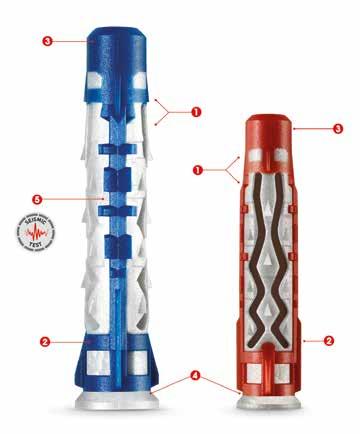 and universal fixing. Maximum versatility: thanks to reinforced nylon, the tightening torque is progressive and easy to control and the installation is reliable even with various screw sizes.