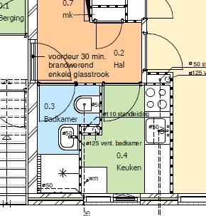 2.3 Optionele werkzaamheden Indeling Keuken en douche/toilet Ten aanzien van de indeling kunt u kiezen uit 3 opties: 1. Huidige opstelling handhaven 2.