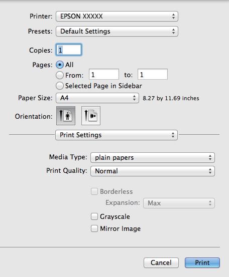 Afdrukken C D E F Selecteer de printer die u gebruikt bij Printer. Afhankelijk van de toepassing kunt u bepaalde items in dit dialoogvenster mogelijk niet selecteren.
