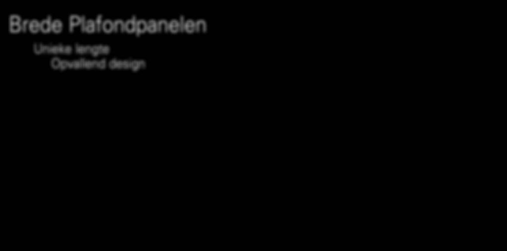 De 0 mm brede panelen zijn standaard beschikbaar tot een lengte van 6 m, andere afmetingen op aanvraag. Een breed programma aan kleuren en afwerkingen zijn standaard leverbaar.