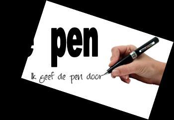 KSM-ertje De Pen: Beste muziekvrienden, De pen is nu voor mij, gekregen van Kees Schilder.
