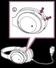 De headset resetten Als de headset niet kan worden ingeschakeld of niet kan worden bediend, zelfs niet als deze ingeschakeld is, drukt u tijdens het opladen