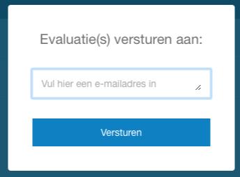 Daarom is er de mogelijkheid om de evaluatie te verzenden naar collega s.