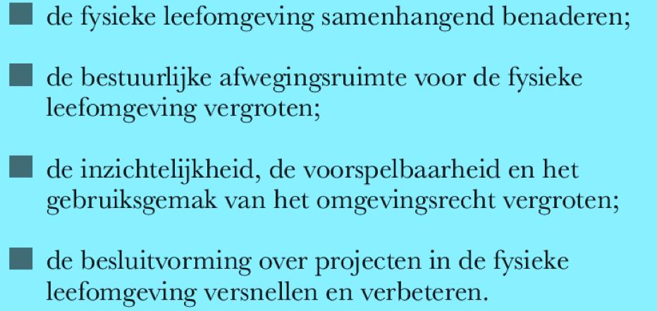 de leefomgeving. Dit is een proces van doelen stellen, programmeren.