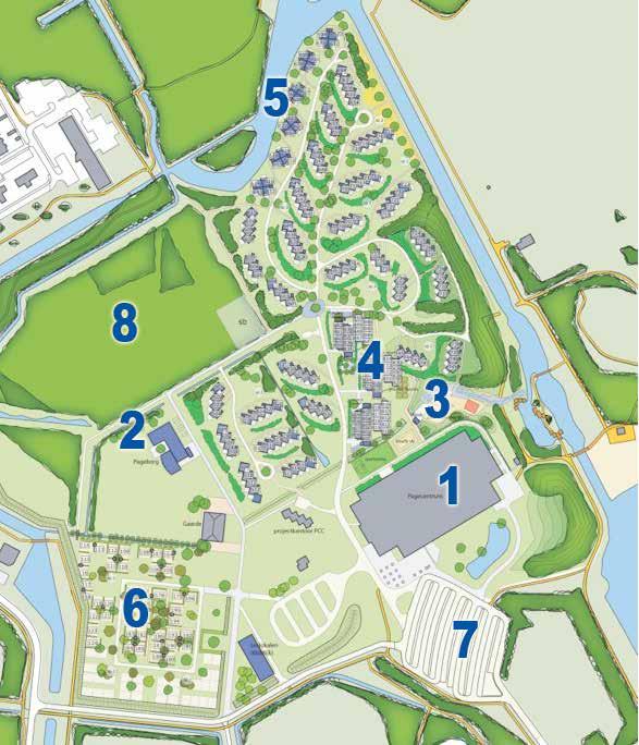 Plattegrond Park Pagedal 1 Sportcentrum 2 Pageborg 3 Recreatiegebied