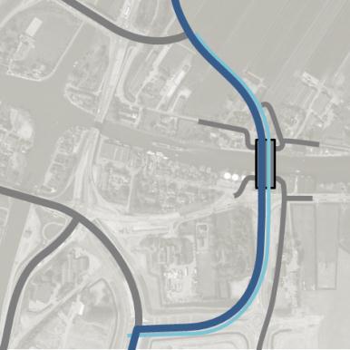 3 Variant C: Brug alternatieve locatie Figuur 5: Variant C Figuur 6: Ontwerptekening In deze variant wordt de nieuwe Steekterbrug op de